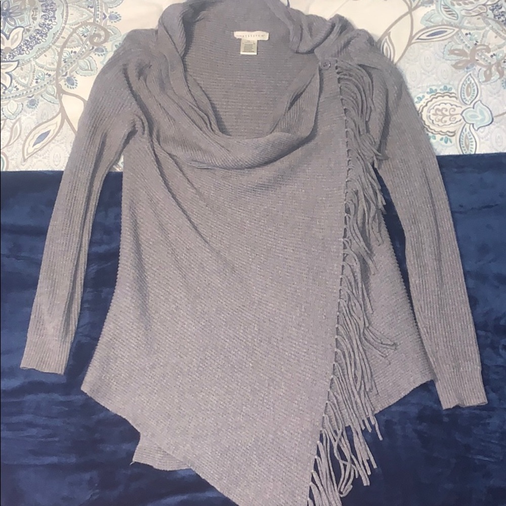 Vici asymmetrical fringe sweater